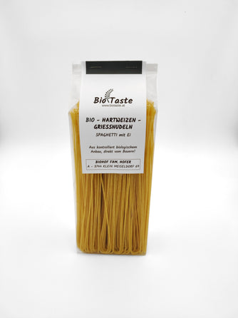 Bio Hartweizengrieß Spaghetti mit Ei 500g