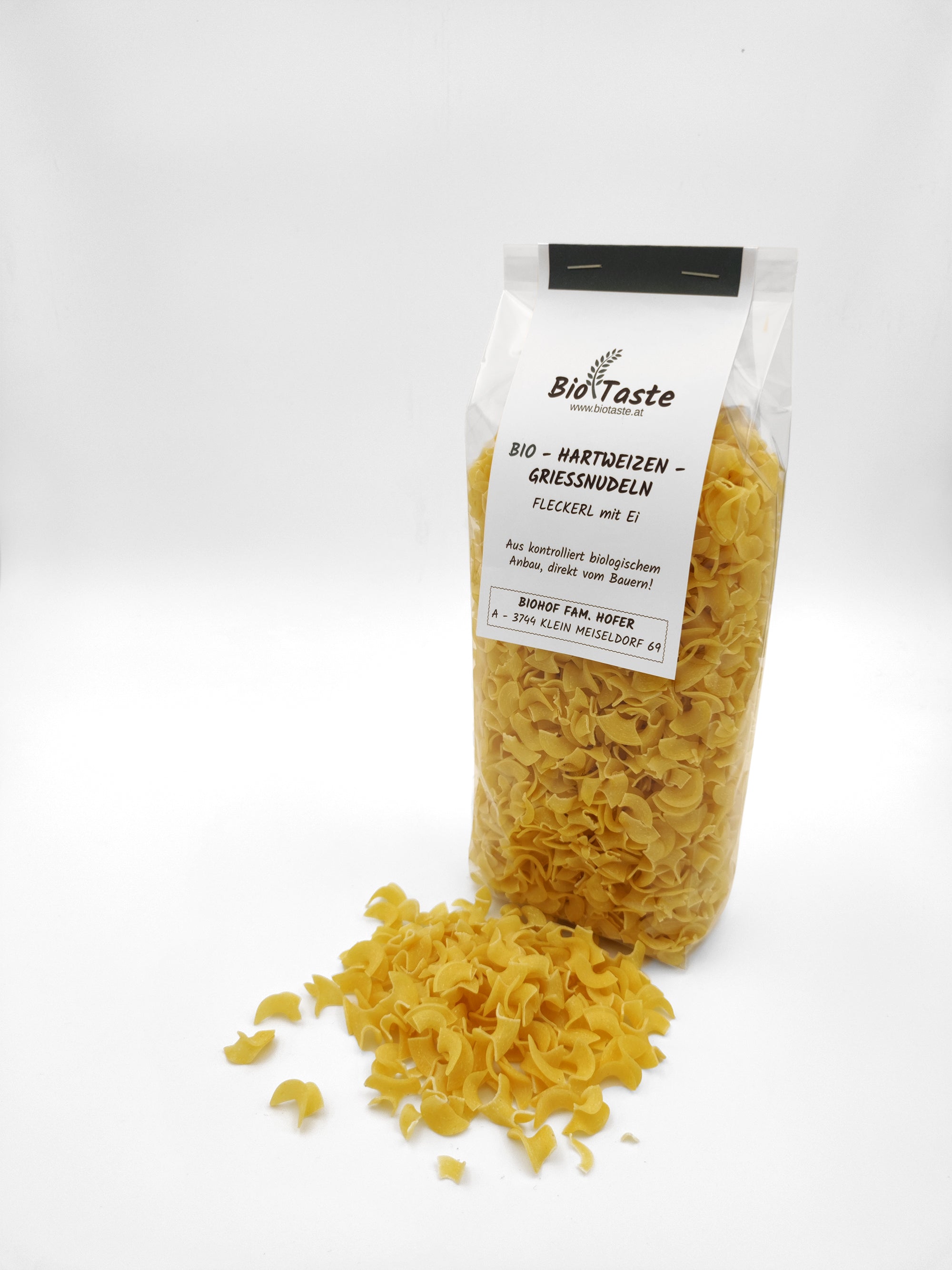 Bio Hartweizengrieß Fleckerl mit Ei 500g